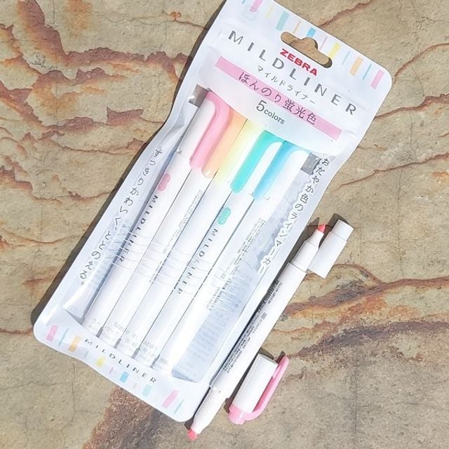 제브라 트윈닙 형광펜 MILDLINER 5색 Fluorescent