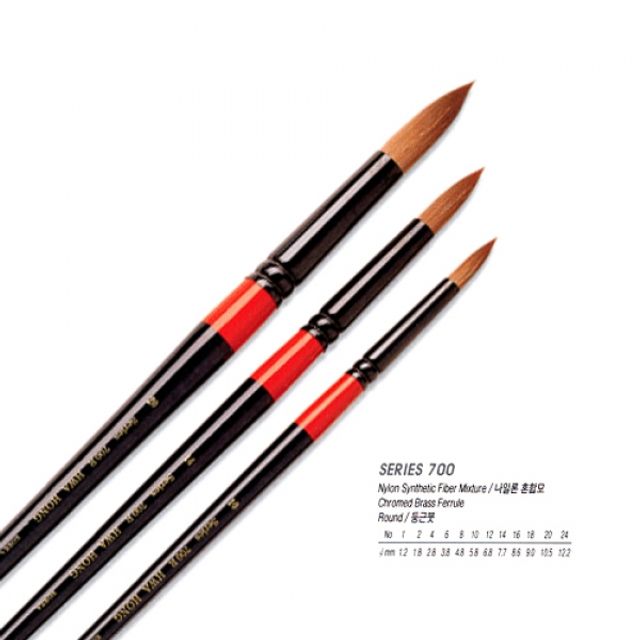 화홍 수채화붓 700R 둥근붓 6호