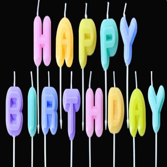 영문 생일초 생일촛불 케이크초