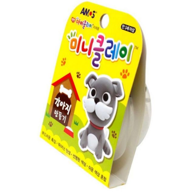 아모스 미니 클레이 만들기 점토 미술놀이 강아지 4P