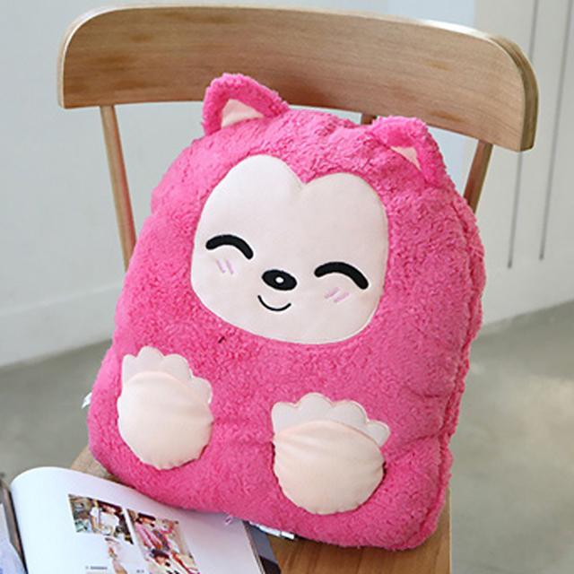 앙큼한 몽이 핑크 아리 USB 온열 발난로 풋워머 발난로쿠션 온열슬리퍼 사무실 거실 실내화 발방석 발워머