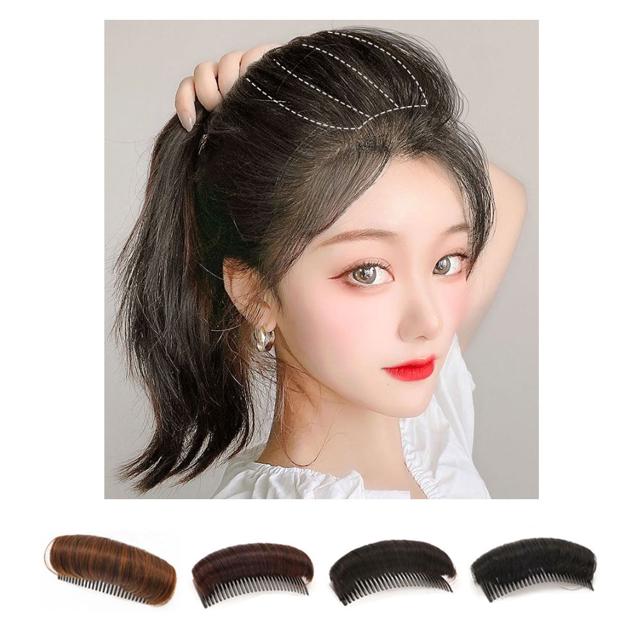 여성 부분가발 정수리 볼륨 빗핀형 헤어피스 2개