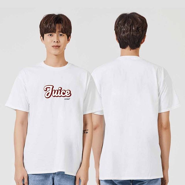 예쁜옷 주스 JUICE 음료수 그래픽 캐주얼 반팔티 - 상큼한 포인트