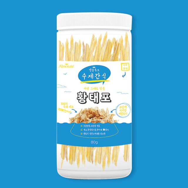 앱솔루트 수제간식 황태포 80g 강아지 국내산 간식