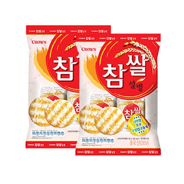 참쌀 설병 128g 2개 봉지 과자 맛있는 바삭한 안주
