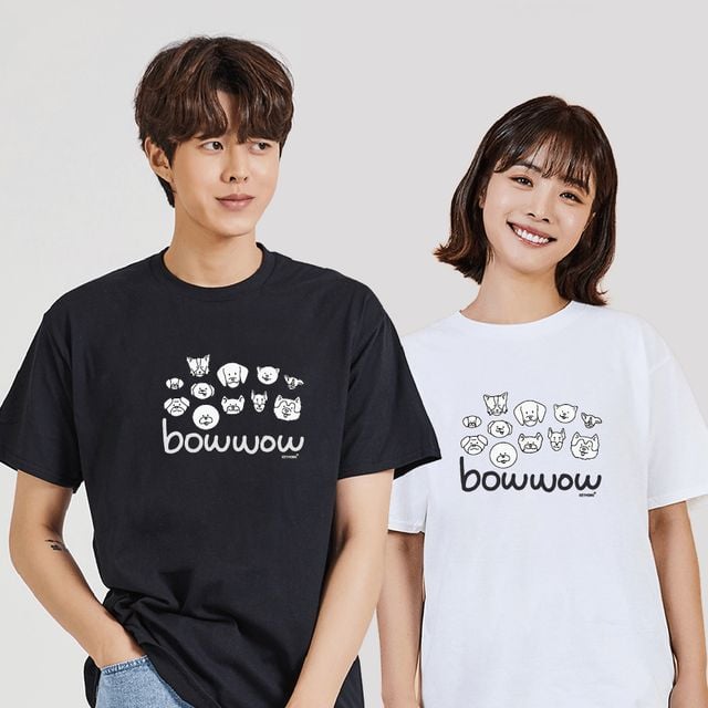 키밍 bowwow 여자봄티 심플티셔츠 여성오버핏셔츠