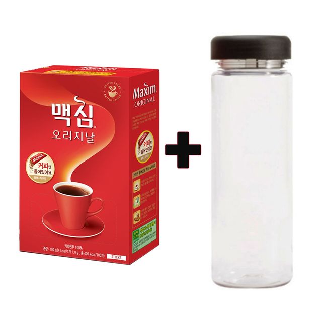 맥심 오리지널 마일드(블랙커피) 100Tx1개+워터보틀