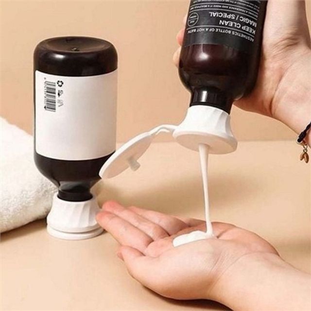 욕실용 디스펜서 마개 주방용 디스펜서 마개 실리콘 로션 린스 세제 샴푸 욕실용품 병뚜껑 다용도 액체용