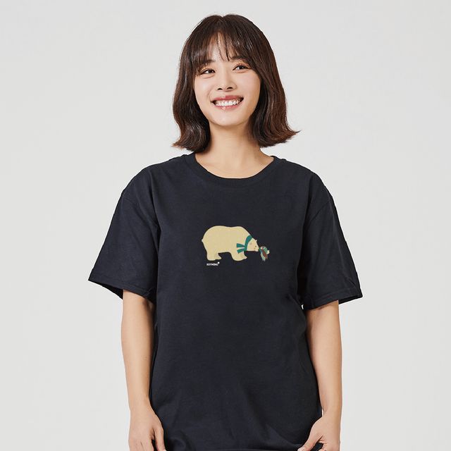 키밍 곰 우정 요정 데일리 그래픽반팔티 여름티셔츠