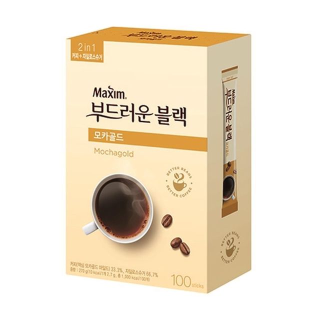 맥심 부드러운블랙믹스 모카골드 100T 커피 스틱