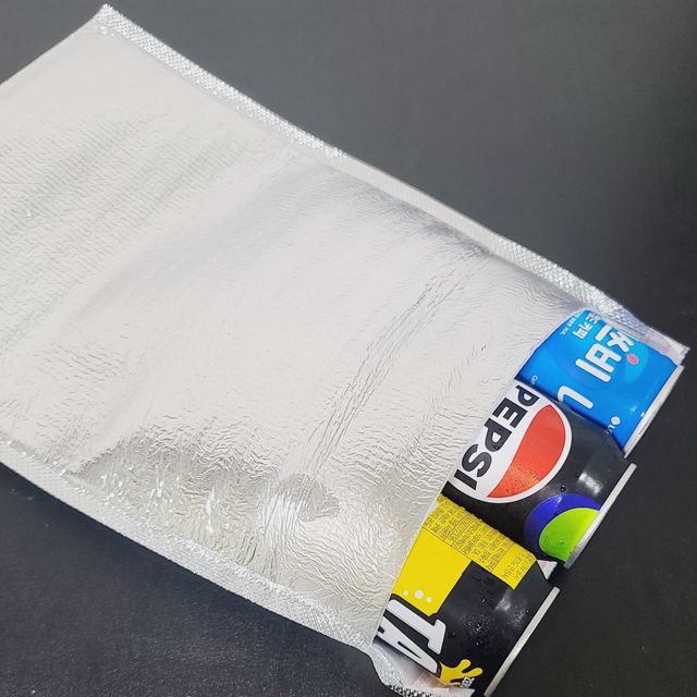 테이크아웃 25x35+4.5cm 접착식 은박 보냉봉투 보온 보냉백 M50332