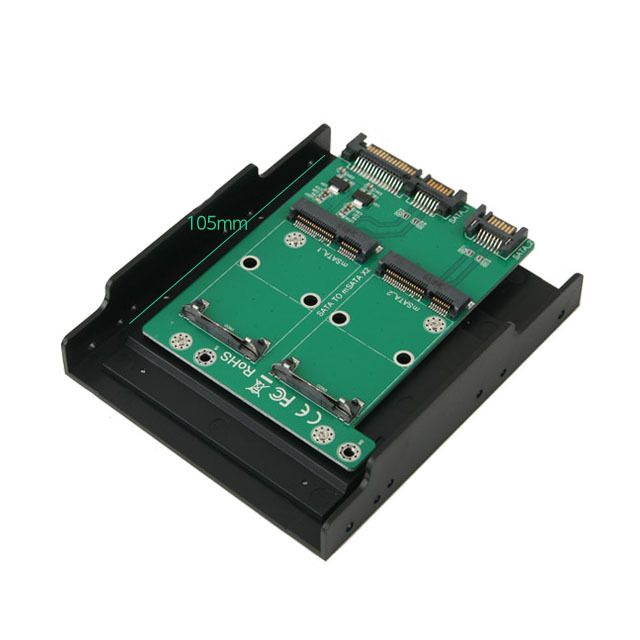 SATA 변환 컨버터 mSATA 2포트 to SATA 22P SATA 7P