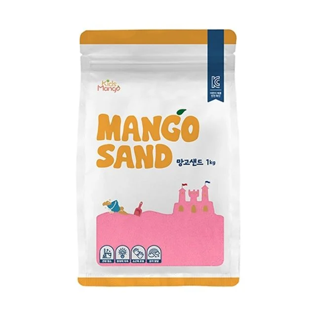 혜명몰 키즈망고)힐링망고샌드 (핑크/1kg) 만들기재료 DIY키트 실버놀이 노인만들기 촉감놀이