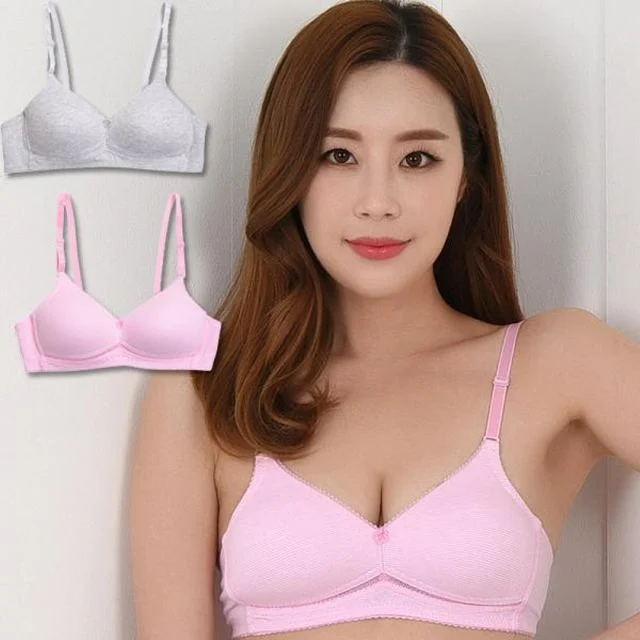 편한브라 여성브래지어 핑크브라 매쉬 얇은 와이어없는 소프트촉감 시원한 여성속옷