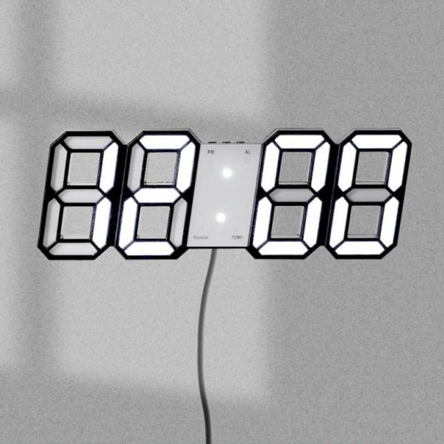 스마트 LED 벽걸이시계 리모컨 디지털 디자인벽시계