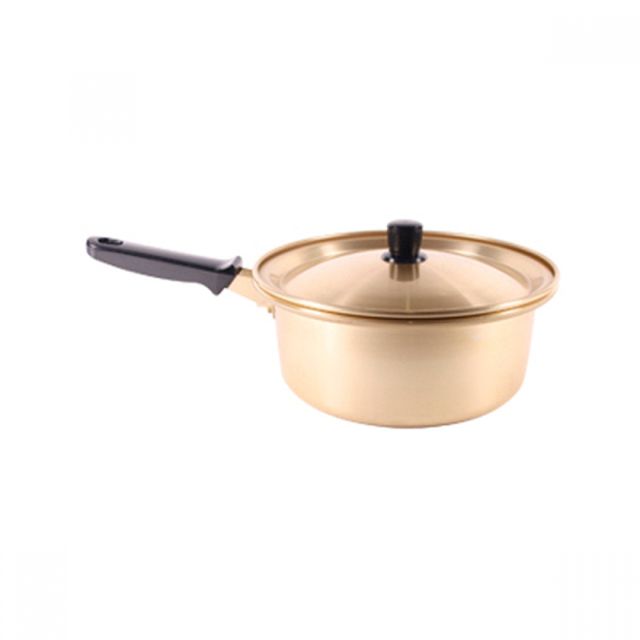 황금색 편수냄비 양은 법랑 솥밥 라면 조리 황냄비편수 돌고래 16cm
