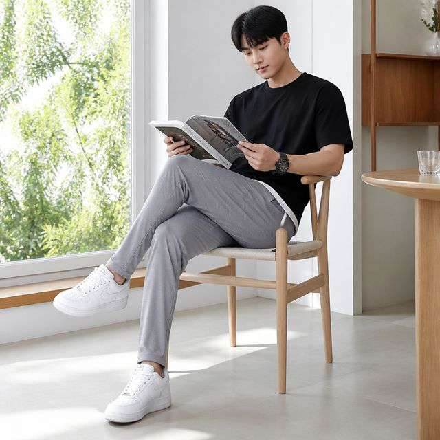 남성 여름 쿨링 조거팬츠 아이스 바지 데일리 트레이닝복 루즈핏 츄리닝