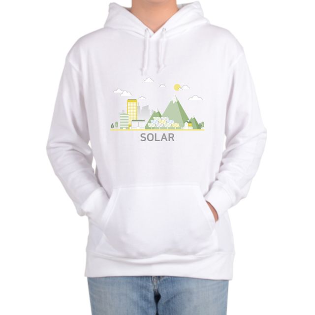 남녀공용 후드티 태양에너지 SOLAR 그래픽
