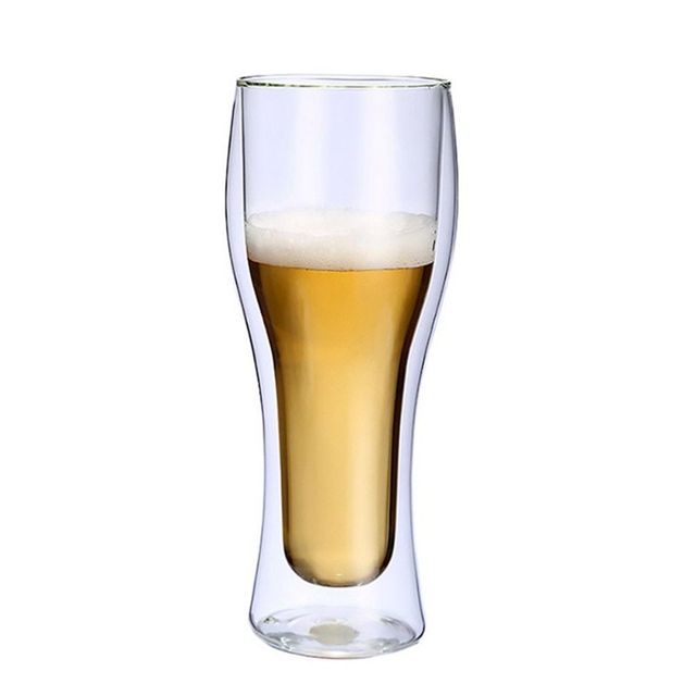 이중유리 맥주컵 400ml 글라스 하이볼잔