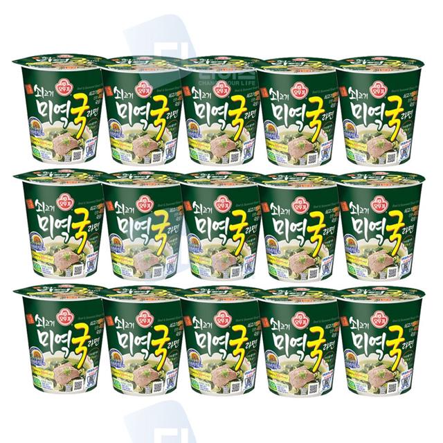 오뚜기 쇠고기 미역국라면 60g 15개 미니컵라면 소컵