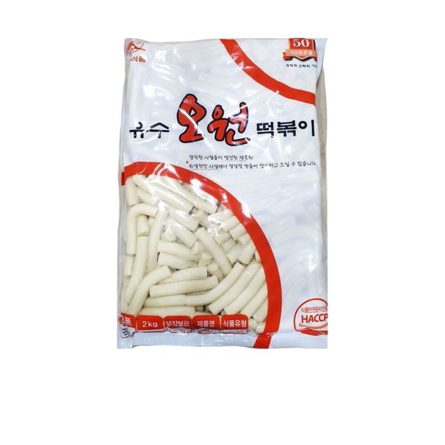 식자재 도매) 밀떡볶이떡(유수식품 오원떡 2k) x4개