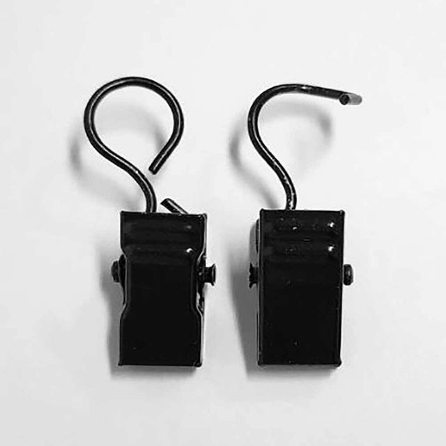 고리 링 집게 금속 블랙 10P 정리 인테리어