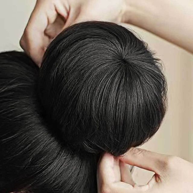 똥머리 헤어망 가발 인조모 셀프