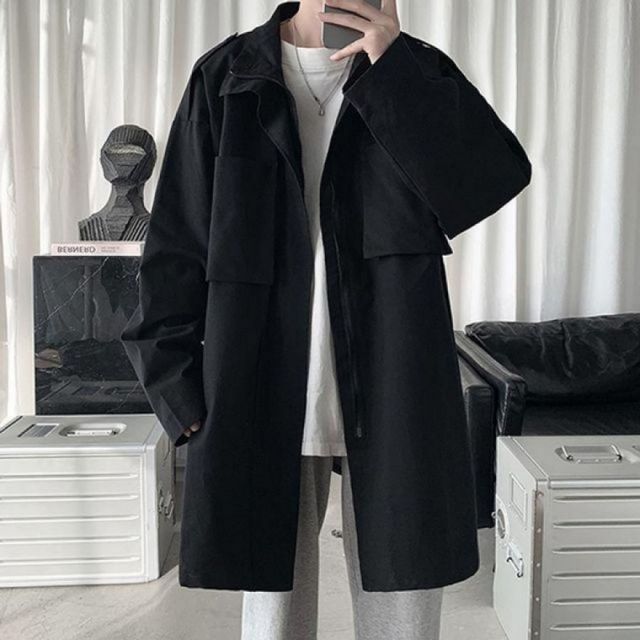 남성용 트렌치코트 봄가을 베이직 자켓 2컬러 데일리 아우터
