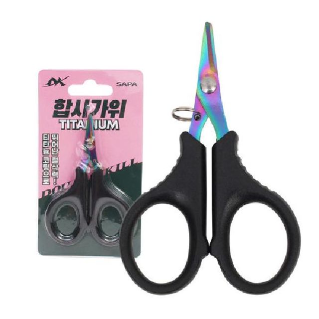 DK 티타늄 합사 가위 톱니형 라인커터 낚시가위