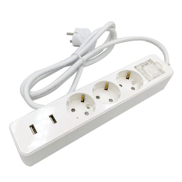 3구 책상 멀티 충전 콘센트 USB 멀티탭 1.5M 전자파