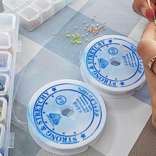 줄 비즈 키링 우레탄 투명 팔찌 만들기 재료 0.6mm