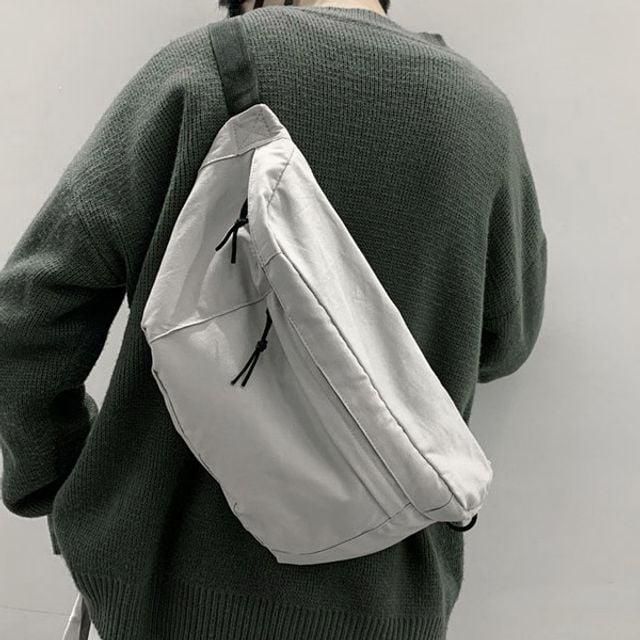 여성 다용도 면 반달 커플 크로스백 여행 힙색 힙한