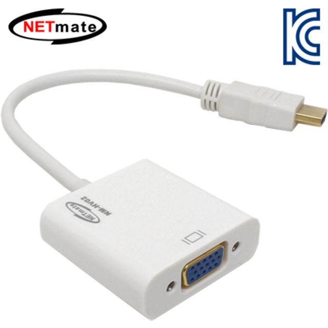 강원전자 넷메이트 HDMI to VGA(RGB)+Stereo 컨버터(케이블 타입/무전원) NM-HV02
