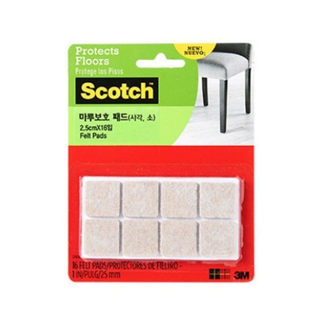 3M 마루 보호패드 SP844 2.5x2.5 16개입