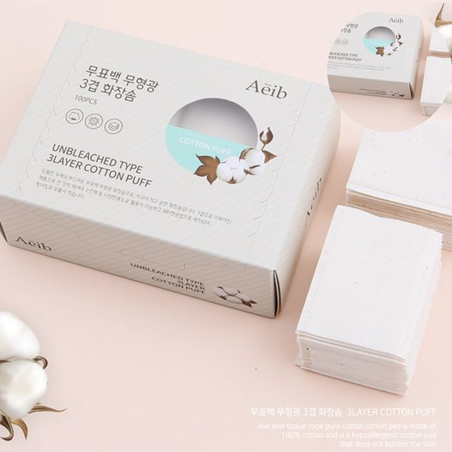 클렌징화장솜 두꺼운화장솜 3겹 화장솜100매