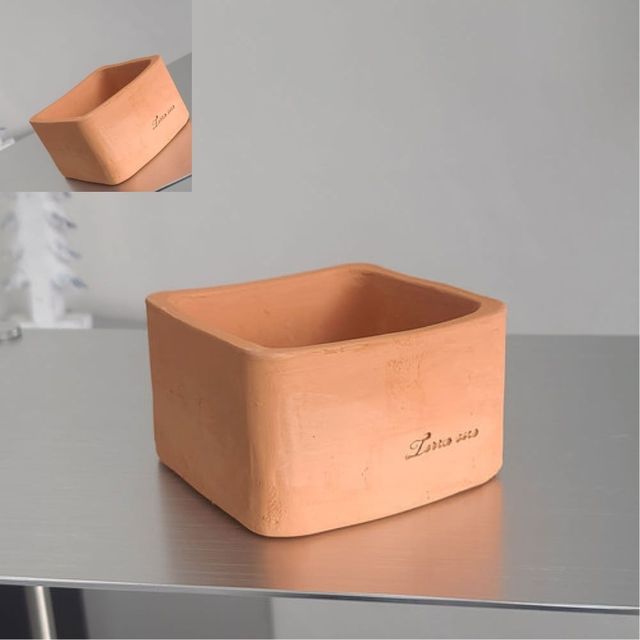 테라원 빈티지 수제 사각 토분 11x7cm 사각화분 토기소재 소형플랜터 실내용미니화분