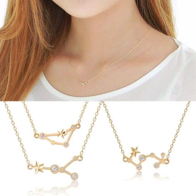 14K 골드 별자리 목걸이 42cm - 12종 탄생 별자리 선물