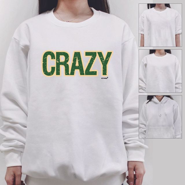 키밍 맨투맨 후드티 crazy 남성 티셔츠