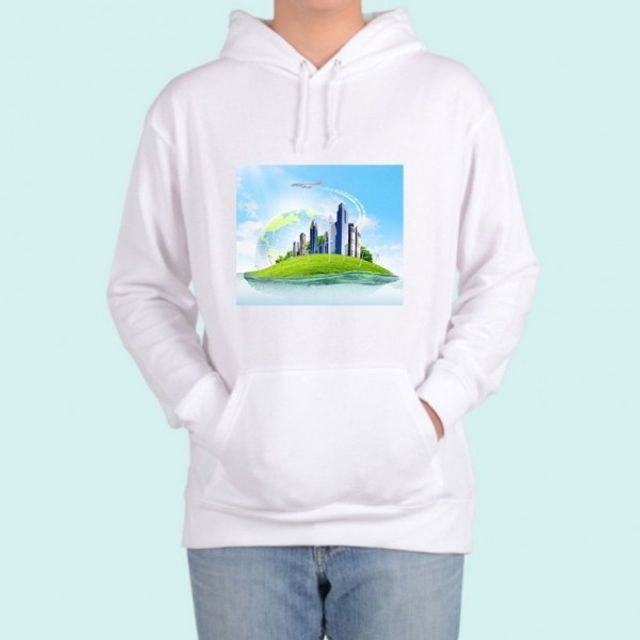 후드티 남여공용 그림 지구환경 태양에너지 후드집업 커플티셔츠 커플티