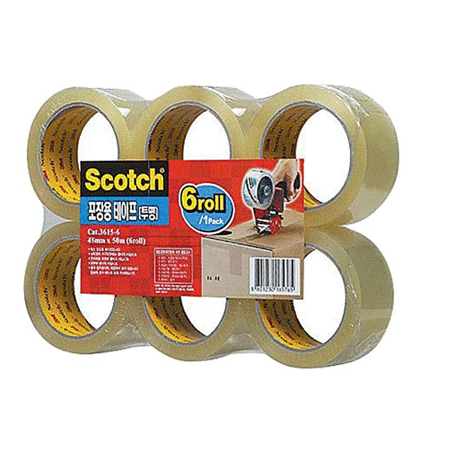3M 스카치포장용테이프(투명) 48mmx50M(6입) 3615-6