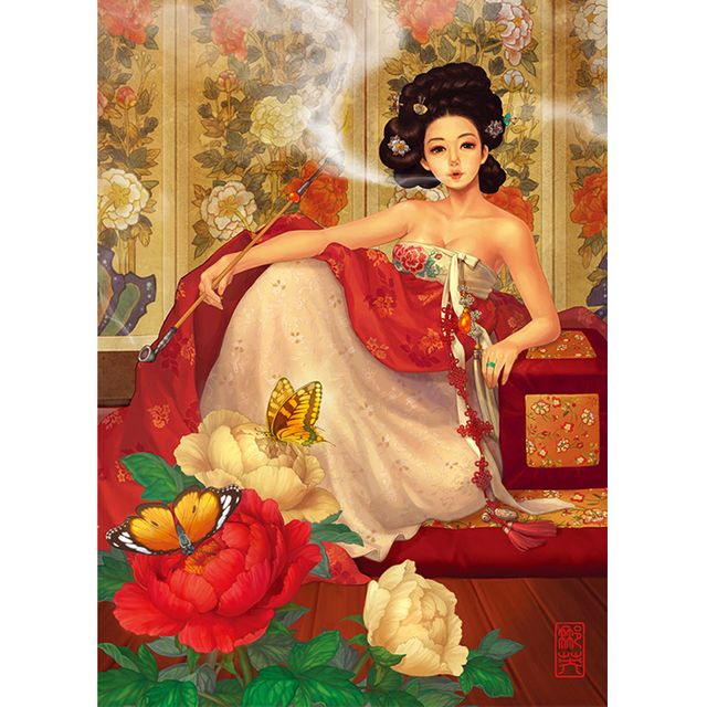 2000피스 직소퍼즐, 목단화여인 그림 퍼즐