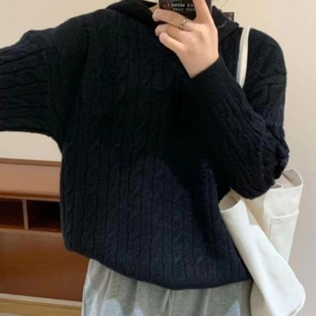 브이넥 니트 터틀넥 베이직 루즈핏 빅사이즈라운드넥