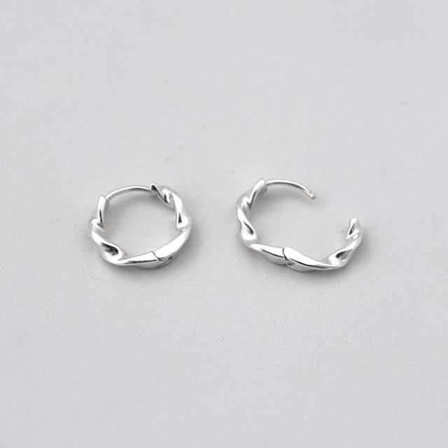 (Silver925) Twist one touch earring