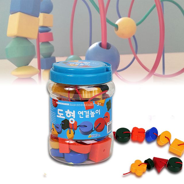 도형 구슬 실끼우기 모양 종류 색깔 학습 어린이교구