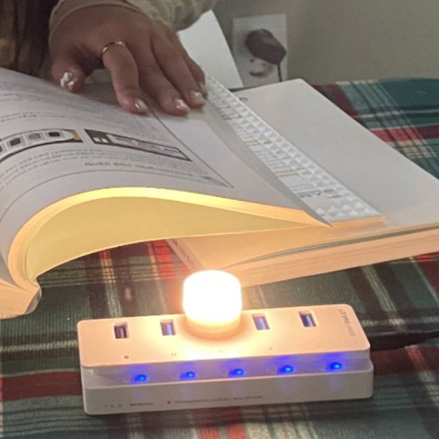 포트 USB 미니 LED 무드등 전구색