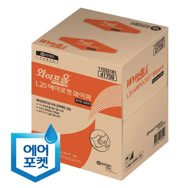에어포켓 와이퍼 41709 L20 300매 산업용 청소용품