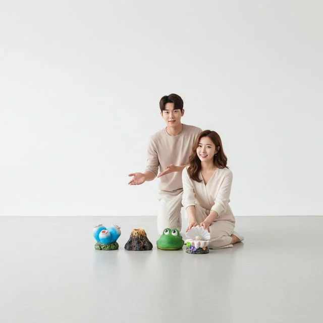 수족관 기포 발생기 잠수함 개구리 에어 커튼 인테리어 장식품