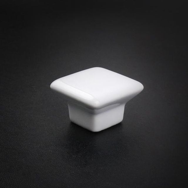 손잡이(사각 자기손잡이 백색) 세라믹