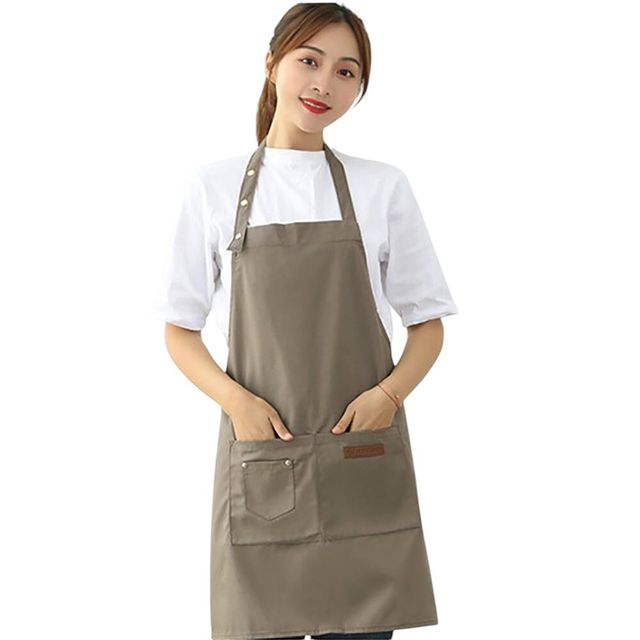 공방 모던 캔버스 앞치마 (브라운) DK63