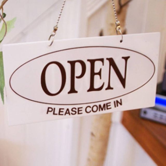 OPEN CLOSED 양면안내판 걸이팻말 오픈문걸이 가게문
